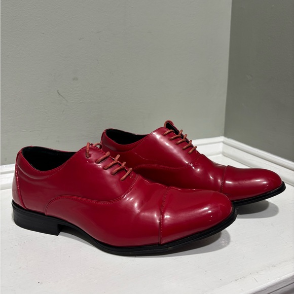 Stacy Adams Other - Stacy Adam’s Candy Apple Red Gala Captoe Men's Formal Dress Shoes-size 7.5